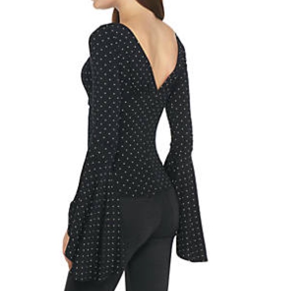 Free People Tops - Free People Long Sleeve Polka Dots Top